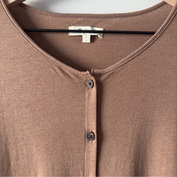 Madewell Earthy Brown Long Sleeve Duster Cardigan Button Down Solid Minimalist S - Picture 8 of 12